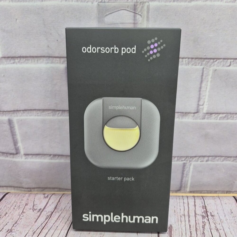 SimpleHuman Odorsorb Pod Starter Pack 1 Holder + 2 Pods Odor Neutralizer Sealed